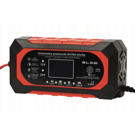 Automatinis Akumuliatoriaus Įkroviklis BLOW 12V/24V 10A su LCD ir Regeneravimo Funkcija