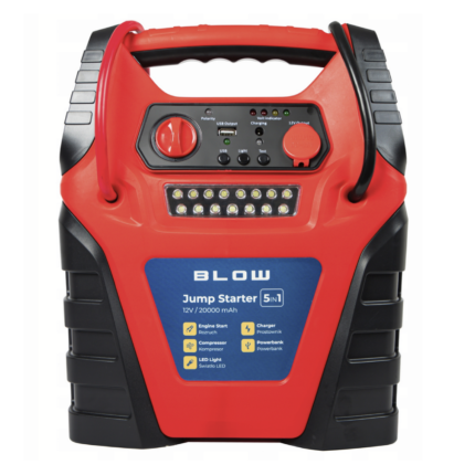 Automobilių užvedėjas BLOW 5in1 su Kompresoriumi 20000mAh 900A – Jump Starter, Kompresorius, Powerbank